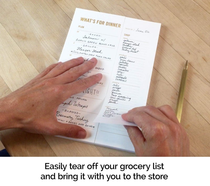 Two Tumbleweeds Meal Planning Pad - ""What's for Dinner?"" Weekly Meal Planner and Grocery List with Tear off Shopping List and fridge magnet - Family Dinner Menu & Meal Prep Plan - 6 x 9  - 50 sheets - Image 2